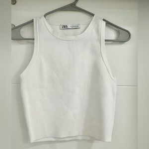 Zara White Crop Top. Size S. Excellent Condition.